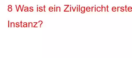 8 Was ist ein Zivilgericht erster Instanz