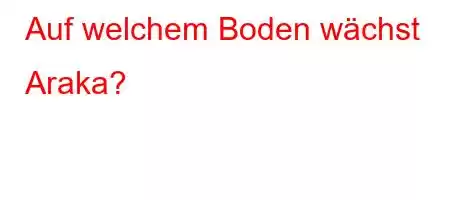 Auf welchem ​​Boden wächst Araka?