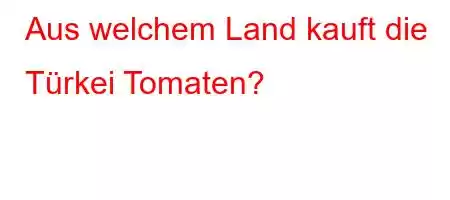 Aus welchem ​​Land kauft die Türkei Tomaten?