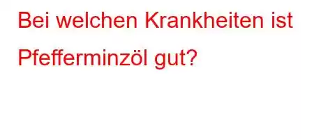 Bei welchen Krankheiten ist Pfefferminzöl gut?