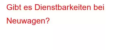 Gibt es Dienstbarkeiten bei Neuwagen?