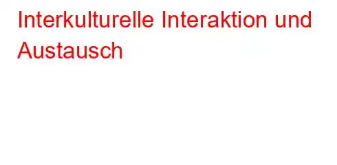 Interkulturelle Interaktion und Austausch