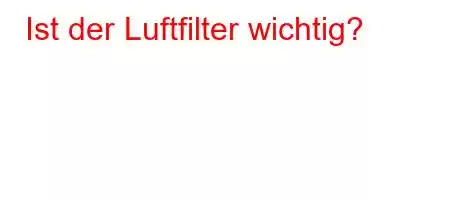 Ist der Luftfilter wichtig