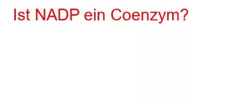 Ist NADP ein Coenzym