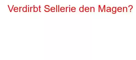 Verdirbt Sellerie den Magen?