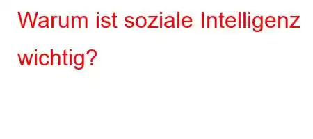 Warum ist soziale Intelligenz wichtig?