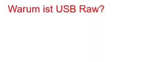 Warum ist USB Raw