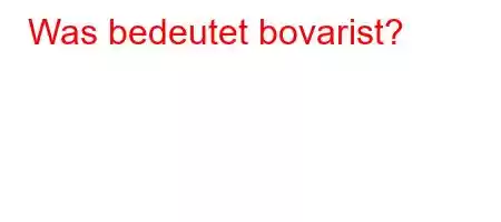 Was bedeutet bovarist?