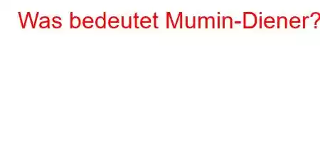 Was bedeutet Mumin-Diener?