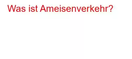 Was ist Ameisenverkehr?