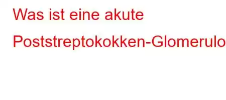 Was ist eine akute Poststreptokokken-Glomerulonephritis?