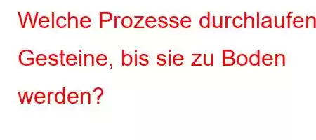 Welche Prozesse durchlaufen Gesteine, bis sie zu Boden werden?