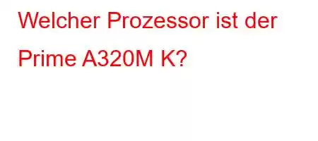 Welcher Prozessor ist der Prime A320M K?