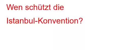 Wen schützt die Istanbul-Konvention?