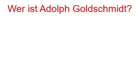 Wer ist Adolph Goldschmidt