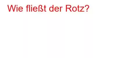 Wie fließt der Rotz