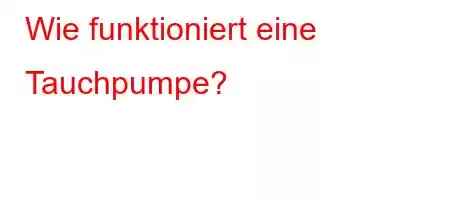 Wie funktioniert eine Tauchpumpe