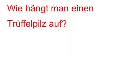 Wie hängt man einen Trüffelpilz auf?