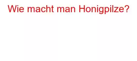 Wie macht man Honigpilze?