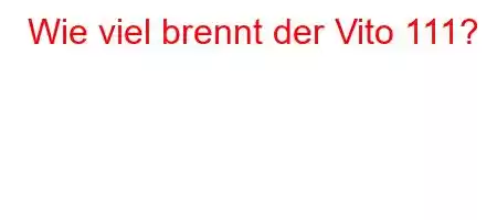 Wie viel brennt der Vito 111?