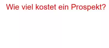 Wie viel kostet ein Prospekt?