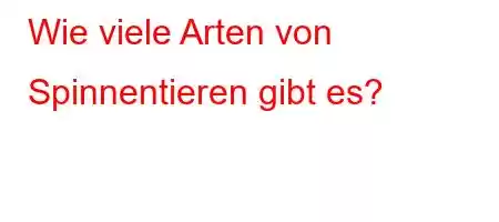 Wie viele Arten von Spinnentieren gibt es