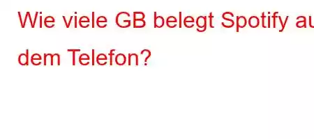 Wie viele GB belegt Spotify auf dem Telefon?