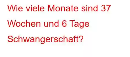 Wie viele Monate sind 37 Wochen und 6 Tage Schwangerschaft?