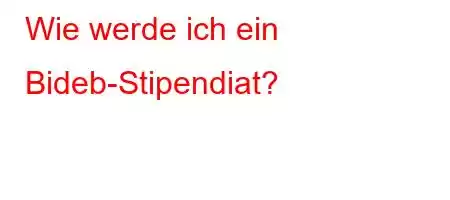 Wie werde ich ein Bideb-Stipendiat?