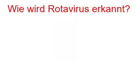 Wie wird Rotavirus erkannt