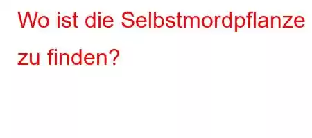 Wo ist die Selbstmordpflanze zu finden