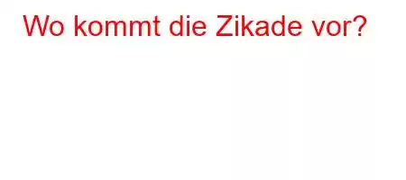 Wo kommt die Zikade vor