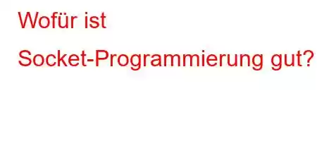 Wofür ist Socket-Programmierung gut?