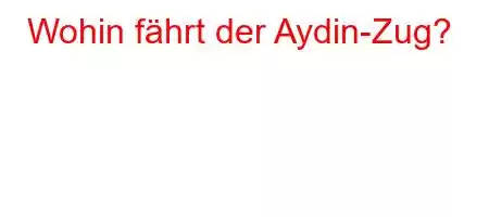 Wohin fährt der Aydin-Zug