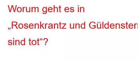 Worum geht es in „Rosenkrantz und Güldenstern sind tot“?