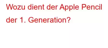 Wozu dient der Apple Pencil der 1. Generation?