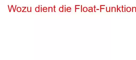 Wozu dient die Float-Funktion