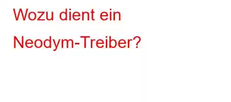 Wozu dient ein Neodym-Treiber