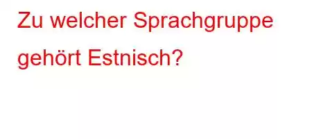 Zu welcher Sprachgruppe gehört Estnisch?